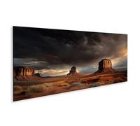 islandburner Tableau sur toile - Monument dramatique Valley - Décoration murale pour le salon - Pour les amoureux de la nature - Panorama