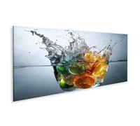 islandburner Tableau sur toile - Motif agrumes rafraîchissants - Décoration murale de cuisine - Parfait pour les gourmets - Panorama - Edition A1