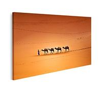islandburner Tableau sur Toile Motif chameaux désert Caravane Sahara Maroc Images murales Poster