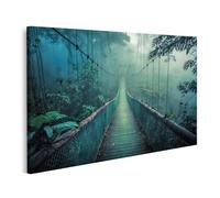 islandburner Tableau sur toile Motif chemin de brouillard mystique dans la forêt profonde pleine de mystères et de magie