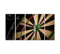 islandburner Tableau sur toile Motif cible de fléchettes au centre du Bulls Eye Images murales 160 x 80 cm