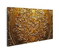 islandburner Tableau sur toile - Motif d'ornement baroque doré pour salon amateur magasin d'antiquités images murales poster