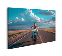 islandburner Tableau sur toile Motif moto Sentiment de liberté Impression d'art Salon pour les aventuriers - Edition T2