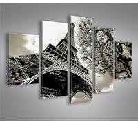 islandburner Tableau sur toile Motif Tour Eiffel Paris MF XXL Poster sur toile Décoration murale pour salon Marque