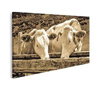 islandburner Tableau sur toile Motif vaches dans les Alpes européennes