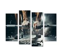 islandburner Tableau sur toile Musculation Fitness Motivation Poussière Tourbillonnant dans la salle de sport Images murales Poster