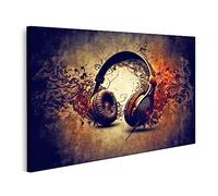 islandburner Tableau sur toile Musique au casque Cadre Affiche Poster Murale Tableaux