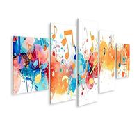 islandburner Tableau sur toile Musique numérique colorée Partitions de musique abstraite Bannière Musique numérique Notes Photos murales Poster