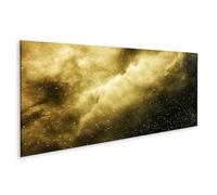 islandburner Tableau sur toile - Nébuleuse étoilée dorée dans l'espace pour salon - Pour les amateurs de l'espace - Galerie d'art - Images murales - Poster