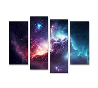islandburner Tableau sur toile Nébuleuse Galaxies Espace Univers Infini Magie Vue Abstraite Planète Étoiles Cadre Affiche Poster Murale Tableaux