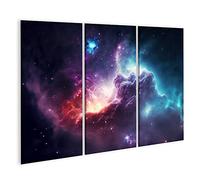 islandburner Tableau sur Toile Nébuleuse Galaxies Espace Univers Infini Magie Vue Abstraite Planète Étoiles Cadre Affiche Poster Murale Tableaux