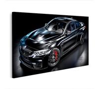 islandburner Tableau sur toile noir M4 grand angle pour fans de voiture - Edition F2