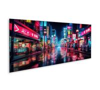 islandburner Tableau sur toile panneaux néon dans les rues de Tokyo Images murales Poster