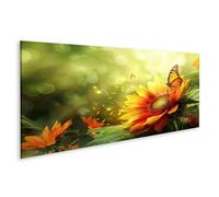 islandburner Tableau sur toile Papillon Soleil Fleur dans la lumière d'été magnifique et calme Images murales Poster
