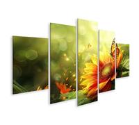 islandburner Tableau sur toile Papillon Soleil Fleur dans la lumière d'été magnifique et calme Images murales Poster