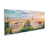 islandburner Tableau sur toile Paris Vue sur la Tour Eiffel et paysage urbain Tableau mural Poster