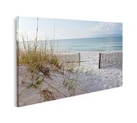 islandburner Tableau sur toile Paysage avec plage de dunes et mer au lever du soleil sur le golfe du Mexique Cadre Affiche Poster Murale Tableaux