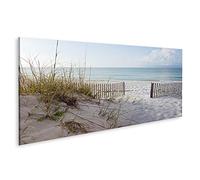 islandburner Tableau sur Toile Paysage avec Plage de Dunes et mer au Lever du Soleil sur Le golfe du Mexique Cadre Affiche Poster Murale Tableaux