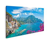 islandburner Tableau sur toile Paysage Côte Amalfitaine Atrani XXL Italie Impressions Art Poster Mural