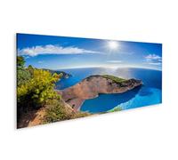 islandburner Tableau sur toile - Paysage côtier de rêve - Décoration murale pour le salon - Parfait pour les fans de voyage - Panorama