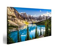 islandburner Tableau sur Toile Paysage Coucher De Soleil Montagnes Alberta Canada Cadre Affiche Poster Murale Tableaux