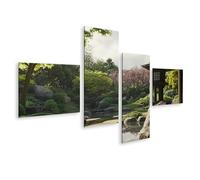 islandburner Tableau sur toile Paysage de jardin japonais paisible pour le salon, les amateurs d'art, spa, images murales murales