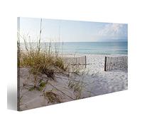 islandburner Tableau sur toile Paysage Dunes Plage Et Mer Au Lever Du Soleil - Golfe Du Mexique Cadre Affiche Poster Murale Tableaux