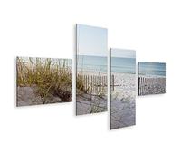 islandburner Tableau sur Toile Paysage Dunes Plage Et Mer Au Lever du Soleil - Golfe du Mexique Cadre Affiche Poster Murale Tableaux