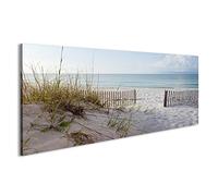 islandburner Tableau sur toile Paysage Dunes Plage Et Mer Au Lever Du Soleil - Golfe Du Mexique Cadre Affiche Poster Murale Tableaux