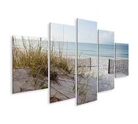 islandburner Tableau sur toile Paysage Dunes Plage Et Mer Au Lever Du Soleil - Golfe Du Mexique Cadre Affiche Poster Murale Tableaux