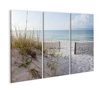 islandburner Tableau sur toile Paysage Dunes Plage Et Mer Au Lever Du Soleil - Golfe Du Mexique Cadre Affiche Poster Murale Tableaux