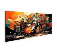 islandburner Tableau sur Toile Peindre Une Batterie de Guitare sur scène Peindre Une Batterie de Guitare Stage Cadre Affiche Poster Murale Tableaux