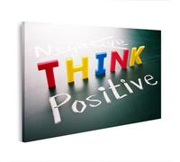 islandburner Tableau sur toile Penser positif, non négatif, mots colorés sur le tableau. Poster mural sur toile