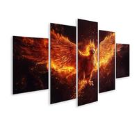 islandburner Tableau sur Toile Phoenix Volant des Oiseaux de feu brûlants créatures mythiques Cadre Affiche Poster Murale Tableaux