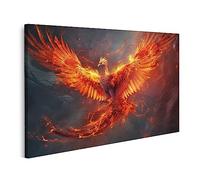 islandburner Tableau sur Toile Phoenix Vole des Oiseaux de feu brûlants, créatures mythiques Cadre Affiche Poster Murale Tableaux