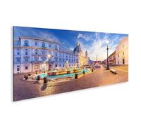 islandburner Tableau sur toile Piazza avec bâtiments historiques et fontaines à Rome Images murales Poster