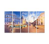 islandburner Tableau sur toile Piazza avec bâtiments historiques et fontaines à Rome Images murales Poster