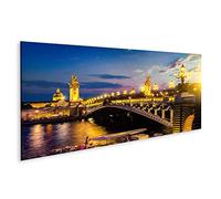 islandburner Tableau sur toile Pont Alexandre III Paris Coucher de Soleil Cadre Affiche Poster Murale Tableaux