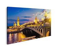 islandburner Tableau sur Toile Pont Alexandre III Paris Coucher de Soleil Cadre Affiche Poster Murale Tableaux