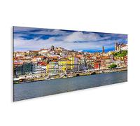islandburner Tableau sur Toile Porto Portugal Old Town Skyline de l'autre côté du fleuve Douro Cadre Affiche Poster Murale Tableaux