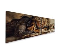 islandburner Tableau sur toile - Portrait d'écrivain inspirant - Décoration murale de bureau - Parfait pour les créatifs - 2 pièces