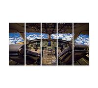 islandburner Tableau sur toile Poste de pilotage d'avion Cadre Affiche Poster Murale Tableaux