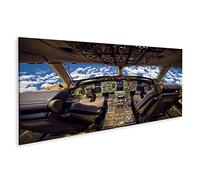 islandburner Tableau sur Toile Poste de Pilotage d'avion Cadre Affiche Poster Murale Tableaux