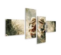 islandburner Tableau sur toile pour chambre d'enfant - Motif explorateurs rêveurs - Pour les petits aventuriers - 4 pièces - Édition J1
