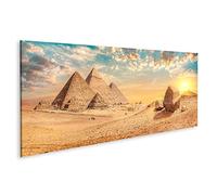 islandburner Tableau sur toile Pyramides du désert de Gizeh Cadre Affiche Poster Murale Tableaux