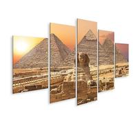 islandburner Tableau sur toile Pyramides Sphinx Célèbre Merveille Du Monde Gizeh Egypte Cadre Affiche Poster Murale Tableaux