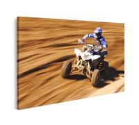 islandburner Tableau sur toile Quad Conducteur Course Action Sur Chemin De Sable Images Murales Poster