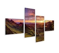 islandburner Tableau sur Toile Quiraing Isle Skye Ecosse Belle Nature Merveilleuse Destination de Voyage Vacanc Cadre Affiche Poster Murale Tableaux