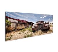 islandburner Tableau sur toile Restaraunt abandonné sur la route route 66 aux Etats-Unis Tableaux, Image, Poster JBG