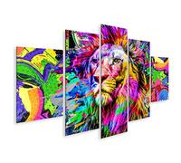 islandburner Tableau sur Toile Résumé Créatif Coloré Lion Abstrait Creati Cadre Affiche Poster Murale Tableaux